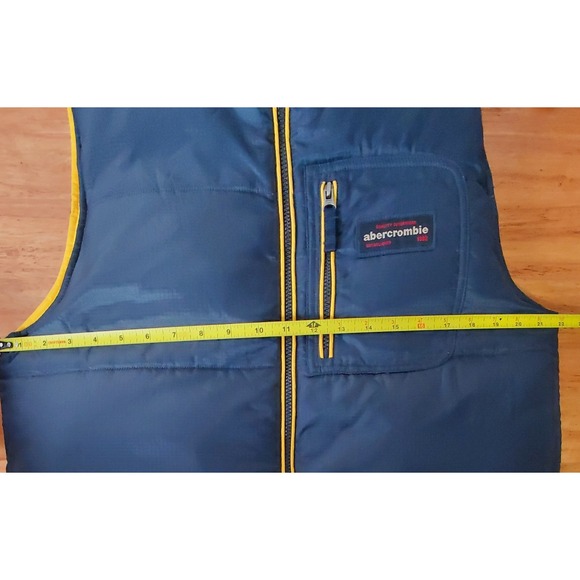 Vintage‎ Y2K Abercrombie Fitch Reversible Duck Down Insulated Large Puffer Vest - Picture 8 of 11